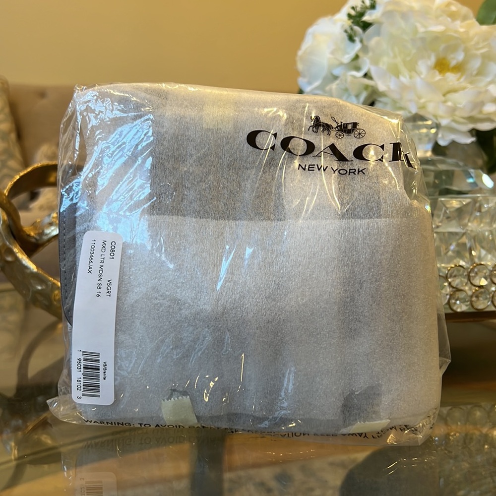 Coach Madison Shoulder Bag 16 Crossbody Bag Pewter/Granite - Picture 13 of 13